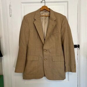 Bruce Hulme The Statesman light tan khaki blazer 40R